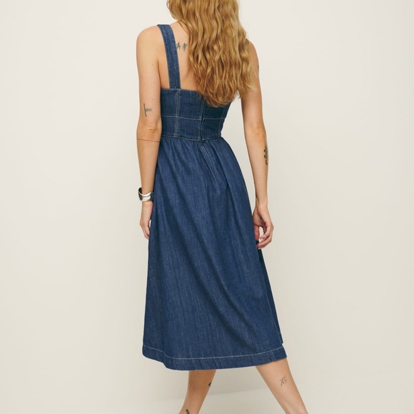 Reformation Blue Denim Dress - Picture 3 of 7